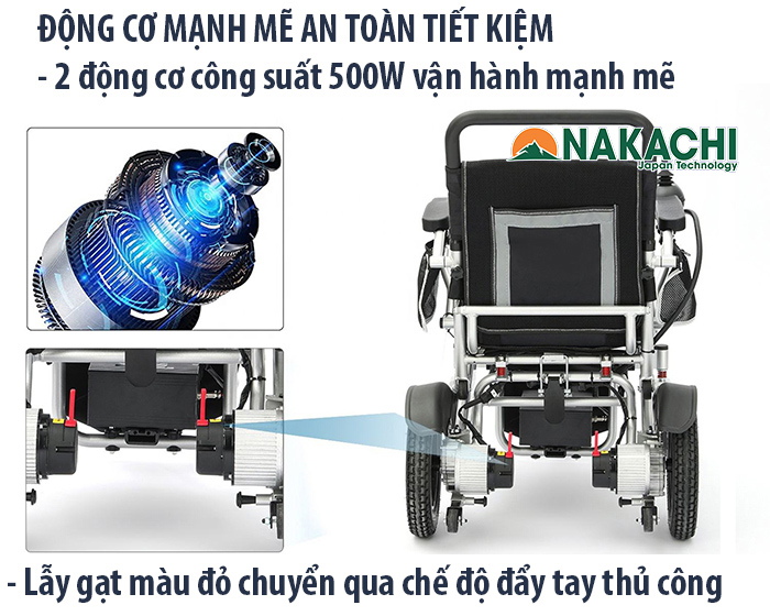 Động cơ xe lăn điện gấp gọn NC-001